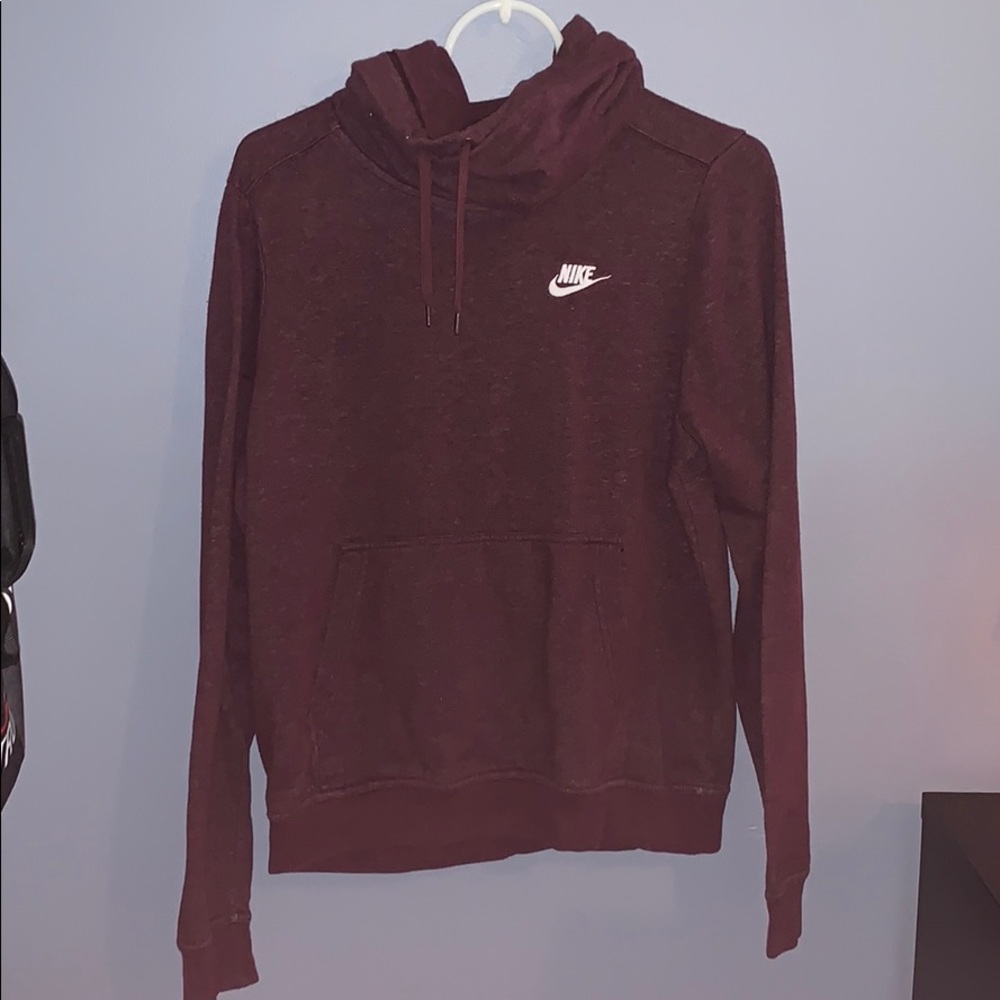 Nike Maroon Cowl Neck Hoodie